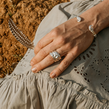 Crocodile Ring in Silver