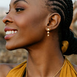 Pangolin Drop Earrings in 18K Gold - Small