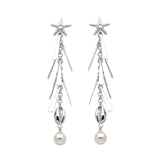 Shooting Star Earrings in Sterling Silver