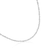 Mini Lantern Chain Necklace in Silver - Long