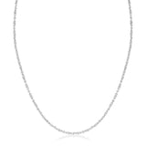 Mini Lantern Chain Necklace in Silver - Long