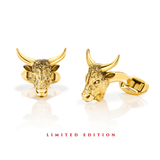 Ox Zodiac Cufflinks in 18K Gold by Patrick Mavros