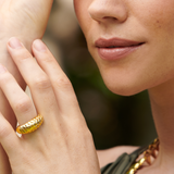 Pangolin Stacking Ring in 18K Gold