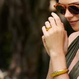 Pangolin Stacking Ring in 18K Gold