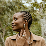 Pangolin Haka Earrings in Silver