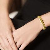 Model Wearing Pangolin Scale Cuff in 18K Gold
