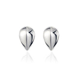 Pangolin Scale Stud Earrings in Sterling Silver