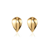 Pangolin Scale Stud Earrings in 18K Gold