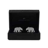 Papa Bear Cufflinks in Sterling Silver in Presentation Box