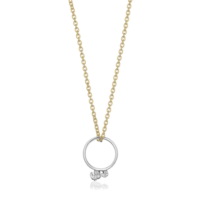 Ma & Ba Ele Ring in Sterling Silver and Link Chain in 18K Gold