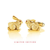 Rabbit Zodiac Cufflinks in 18K Gold