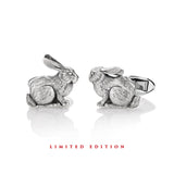 Rabbit Zodiac Cufflinks in Silver