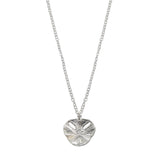 Pansy Shell Pendant & Chain in Sterling Silver