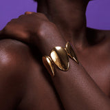 The Pangolin Queen Cuff in 18K Gold by Patrick Mavros