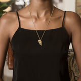 TUSK Pendant with Diamond in 18K Gold - Large