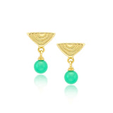 Vakadzi Drop Earrings with Chrysoprase in 18K Gold