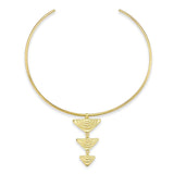 Vakadzi Graduated Pendant with Wire Choker in 18K Gold