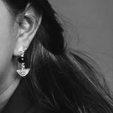 Vakadzi Dangle Earrings with Black Onyx in Silver by Patrick Mavros