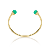 Nada Bangle - Chrysoprase in 18K Gold by Patrick Mavros