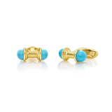Nada Cufflinks - Turquoise in 18K Gold by Patrick Mavros