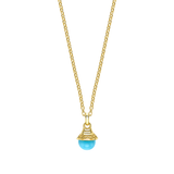 Nada Pendant - Turquoise in 18K Gold by Patrick Mavros