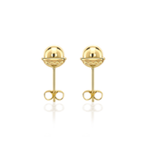 Nada Stud Earrings - Gold Bead in 18K Gold - Small by Patrick Mavros