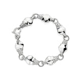 Hippo Link Bracelet in Sterling Silver