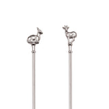 Klipspringer Pair Cocktail Spoons in Silver - Patrick Mavros