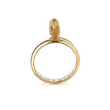 Animal Lover Monkey Hear No Evil Mini-Ring in 18K Gold