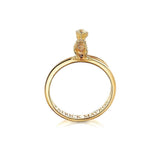 Animal Lover Monkey Speak No Evil Mini-Ring in 18K Gold
