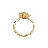 Animal Lover Rhino Mini-Ring in 18K Gold