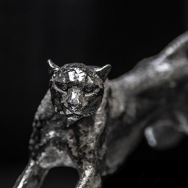 Solid Silver Cheetah Figurines