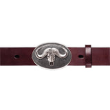 Buffalo Raised Belt Buckle in Silver