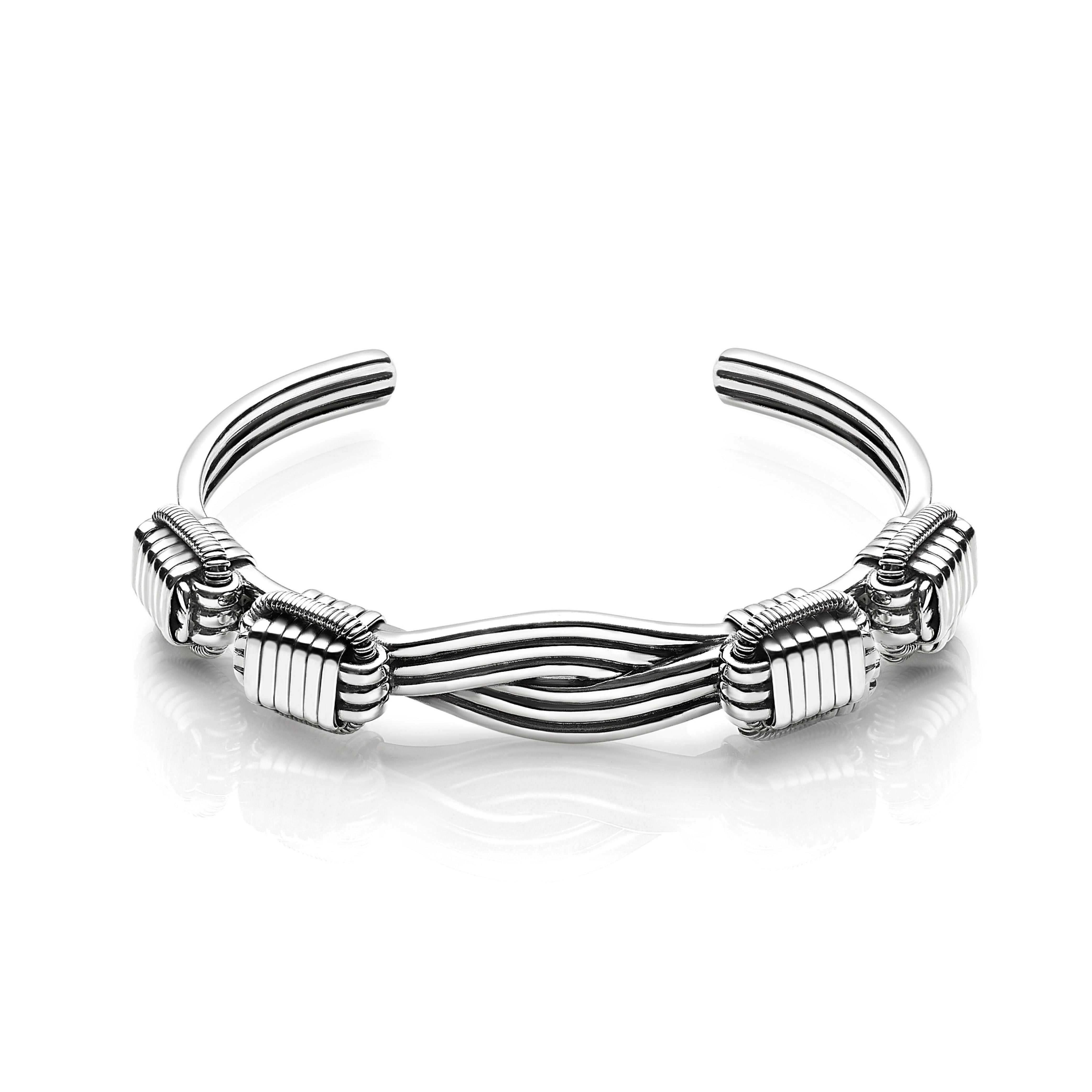 Elephant Hair Silver Cuff | Ladies Stacking Cuff in Silver – Patrick Mavros
