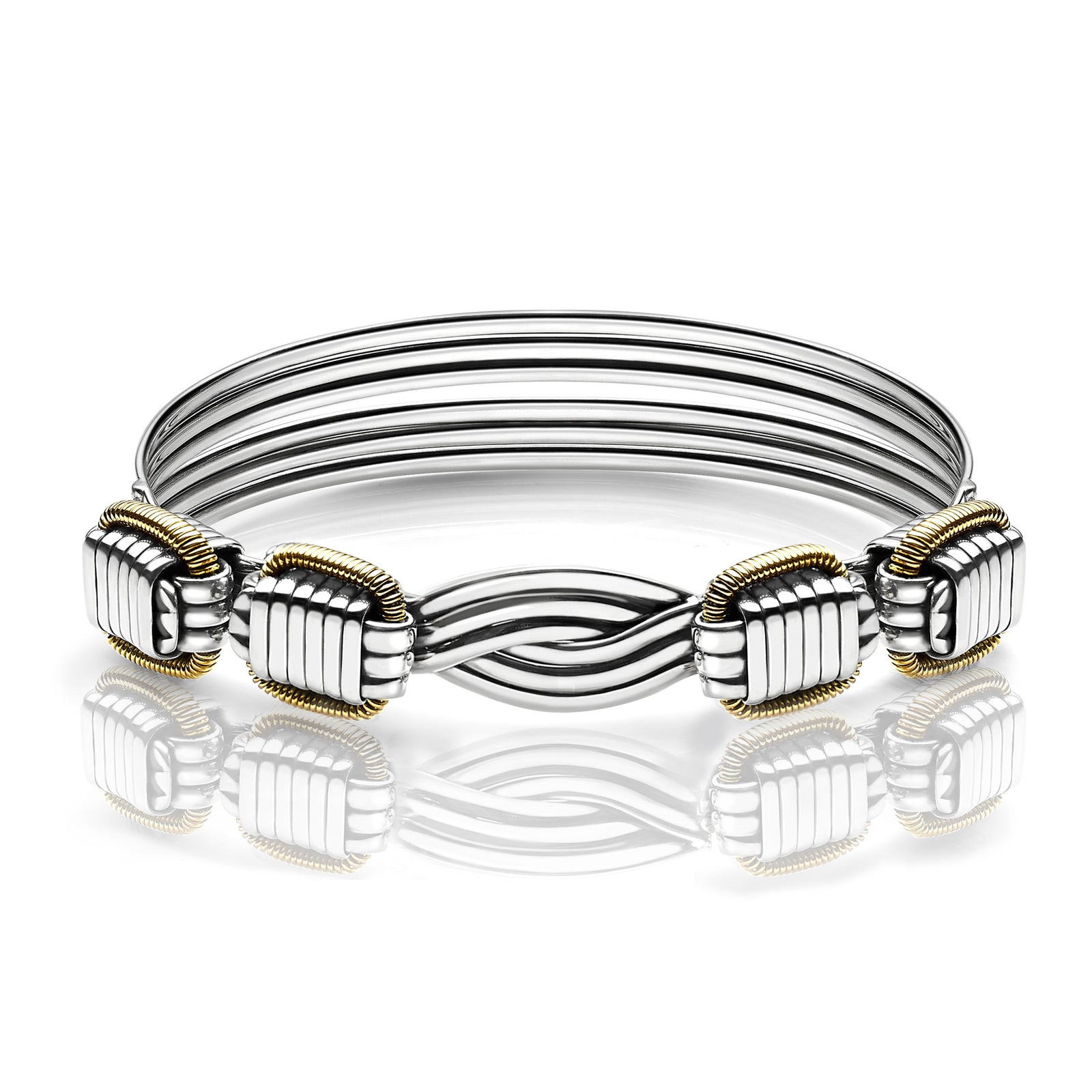 EHB-Mens-Bangle-Silver-Gold-