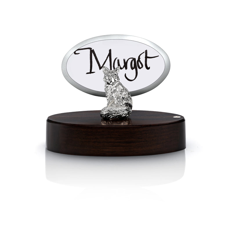 Fox Place Card Holder in Silver