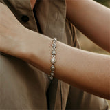Elephant Hair Link Bracelet Ladies in Silver