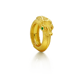 Snake Bombe Ring in 18K Gold