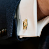 Snake Zodiac Cufflinks in 18K Gold