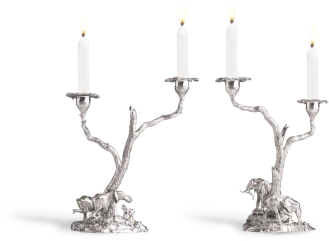 The classic Elephant Candelabra Pair is made and heralds the start of our long love affair with candelabra and designing spectacular pieces for the dining room.