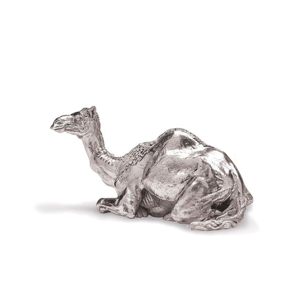 Camel Sitting Sculpture in Sterling Silver - Large