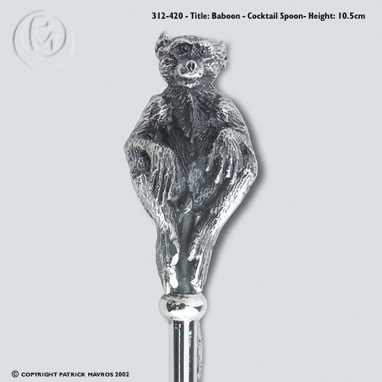 Baboon Coffee Spoon in Sterling Silver