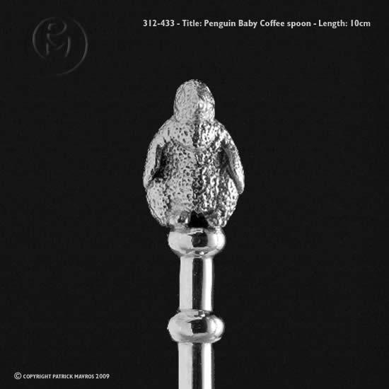 Penguin Baby Coffee Spoon in Sterling Silver