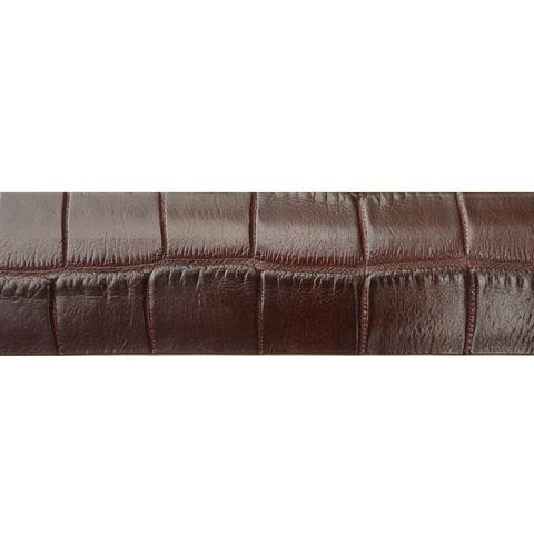 Brown Crocodile Skin Leather Belt Strap - Matt