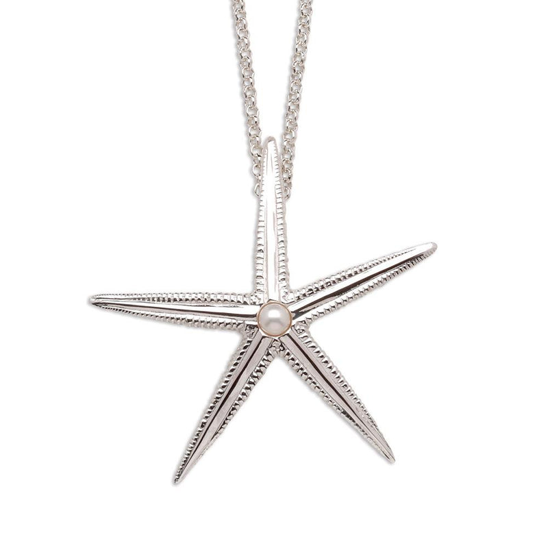 Grande Starfish Necklace in Sterling Silver