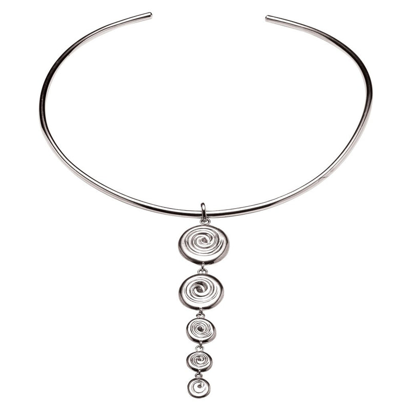 Ndoro Graduated Pendant with Sterling Silver Wire Choker