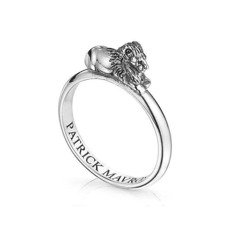 Animal Lover Lion Mini-Ring in Sterling Silver