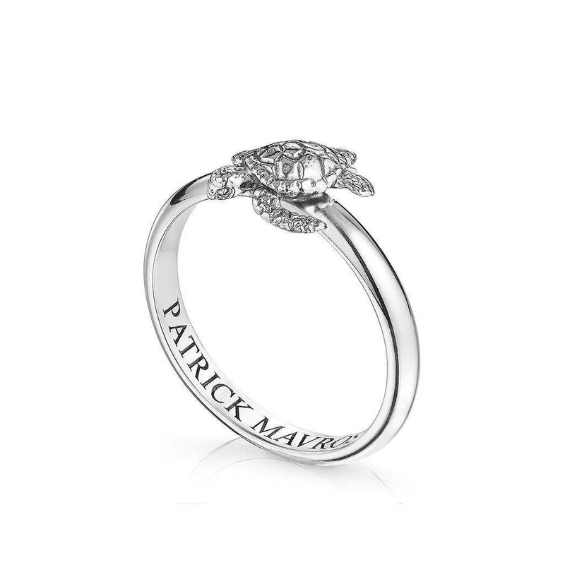 Animal Lover Turtle Mini-Ring in Sterling Silver