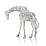 Giraffe Cow Nuzzling in Silver - Patrick Mavros