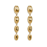 Croc Hornback Graduated Earrings in 18K Gold
